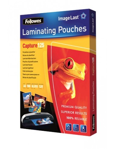 Pouches lucide 125 micron formato 303X426mm A3 mm Fellowes 53075 100pz