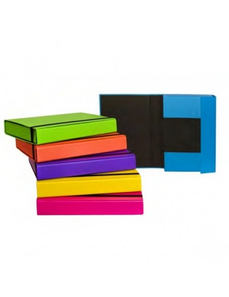 Cartella portaprogetti Fluo con elastico Dorso dorso 7 cm