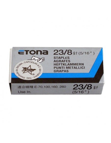 ETONA 23/8 Punti metallici per cucitrice a pinza - 8mm