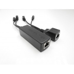 POE SPLITTER INPUT 24V OUTPUT 12V   RJ45 PORT + DC PLUG 5.5-2.1 mm 100 METRI 