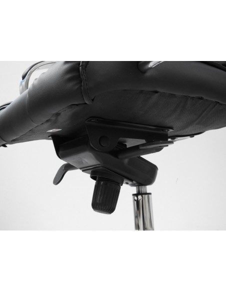 Poltrona da ufficio presidenziale ergonomica girevole ecopelle BRACCIOLI CROMATI E IMBOTTITI 8091