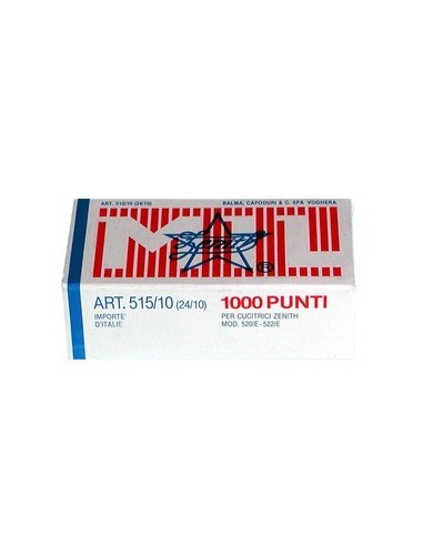  SCATOLA 1000 PUNTI ZENITH 130/E (6/4) IN ACCIAIO NATURALE 