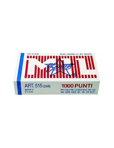  SCATOLA 1000 PUNTI ZENITH 130/E (6/4) IN ACCIAIO NATURALE 