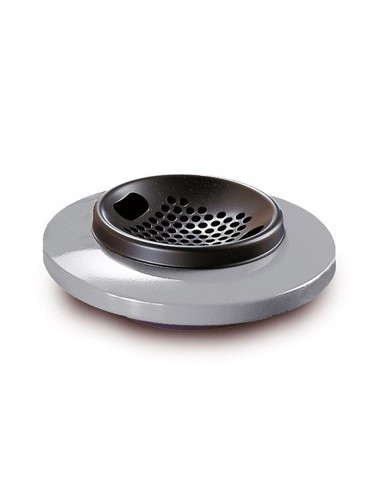 Posacenere Cosmo di  Caimi in acciaio verniciato colore  grigio metalizzato 