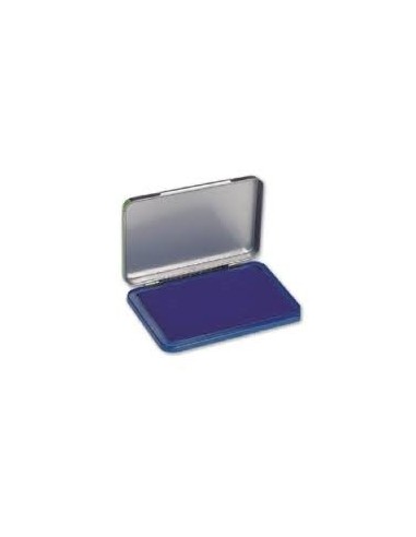 Cuscinetto inchiostrato in puro cotone - 12x8 cm - Blu - Scatto