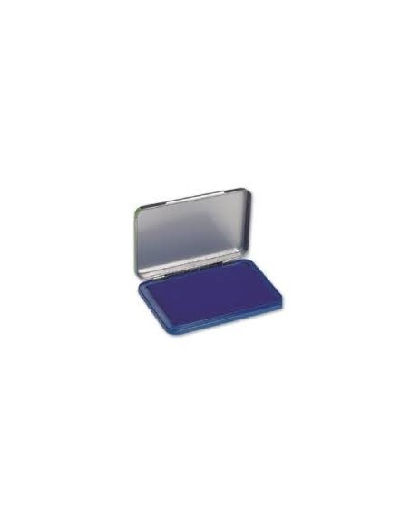 Cuscinetto inchiostrato in puro cotone - 12x8 cm - Blu - Scatto