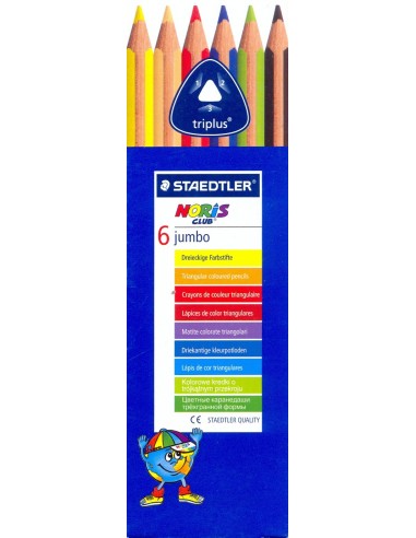 6 Matite colorate triangolari Jumbo - Staedtler