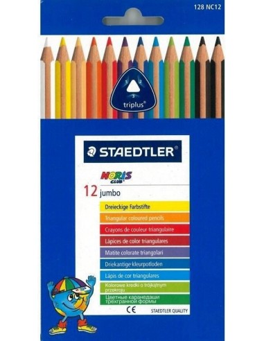 12 Matite colorate triangolari Jumbo - Staedtler
