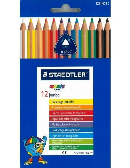 12 Matite colorate triangolari Jumbo - Staedtler