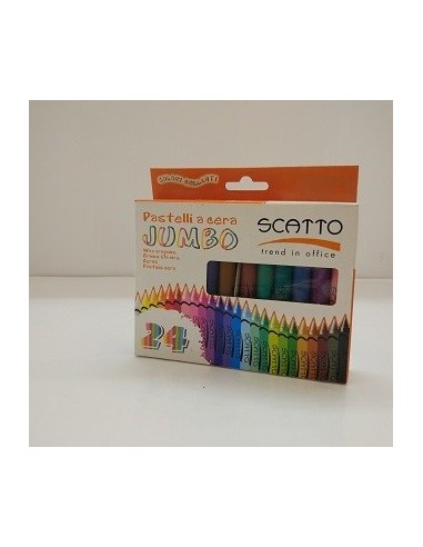 24 Pastelli a cera JUMBO - SCATTO