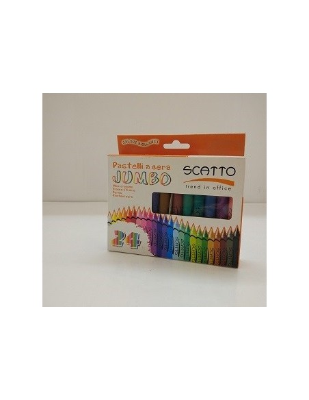 24 Pastelli a cera JUMBO - SCATTO