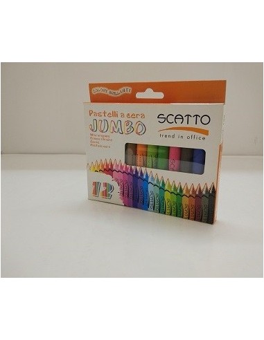 12 Pastelli a cera JUMBO - SCATTO