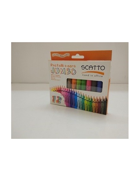 12 Pastelli a cera JUMBO - SCATTO