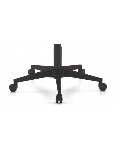 Seduta Semi-Direzionale schienale medio con supporto lombare, leva a gas traslatore e base in nylon nera