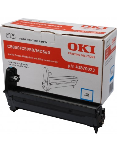 Drum originale Oki 43870023 ciano per C5850/C5950/MC560 (20 000 pag)