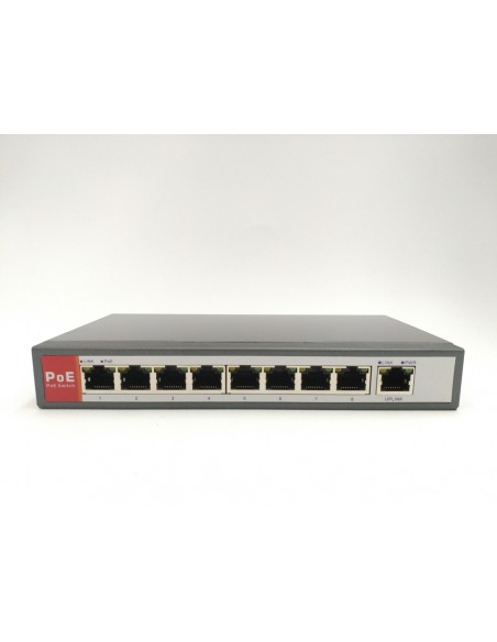 Switch 8 POE + 1 UPLINK 10/100 IEEE 802.3 AF/AT 48V 54V -  150W