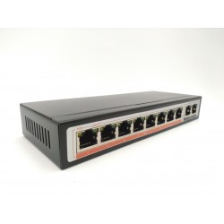Switch 8 POE + 2 UPLINK 10/100 IEEE 802.3 AF/AT 48V 54V -  96W