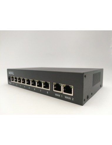 Switch 8 POE + 2 UPLINK 10/100 IEEE 802.3 AF/AT 48V 52V -  96W