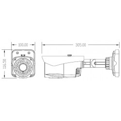Telecamera IP NETWORK CON MOTOR ZOOM E AUTOFOCUS  POE 4 MEGAPIXELOV4689 HI3516D 2.8-12mm 4X AF