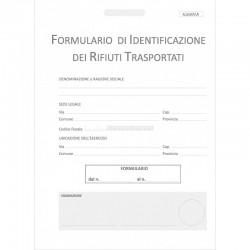 Formulario Identificazione Rifiuti - 4 COPIE AUTORICALCANTI - MODULISTICA FISCALE