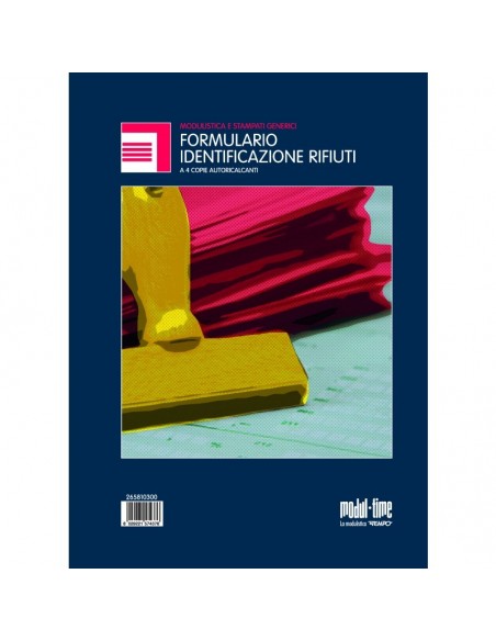 Formulario Identificazione Rifiuti - 4 COPIE AUTORICALCANTI - MODULISTICA FISCALE