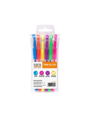 FLUO PEN PUNTA 0,8MM - 6 COLORI SCATTO
