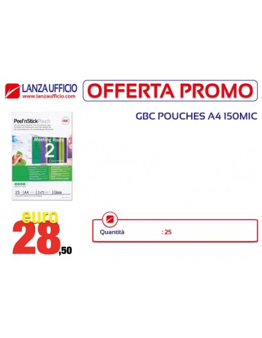 POUCHES GBC PEEL'N STICK POUCH A4 150...