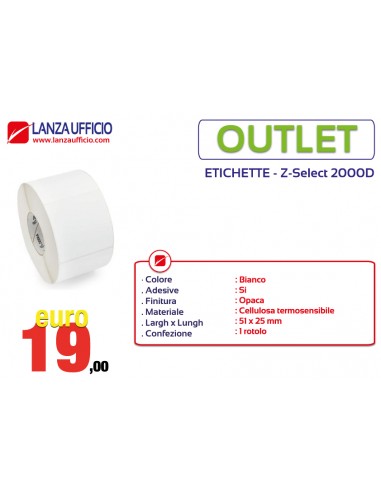 1 ROTOLO ETICHETTE Z Select 2000D 51...