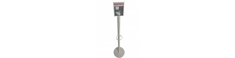 Piantane e Dispenser per disinfettanti e sapone
